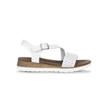 Sandali casual bianchi da donna con cinturino e to