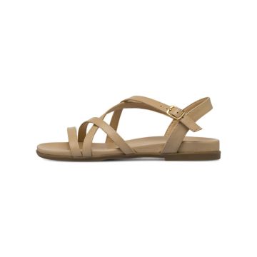Sandali bassi beige Alesya da donna con cinturini