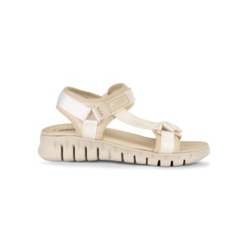 Sandali sportivi beige da donna con cinturini rego