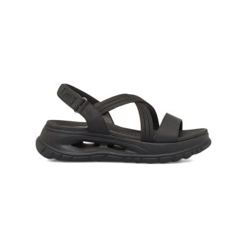 Sandali sportivi neri da donna con suola platform