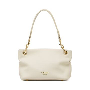 Borsa a spalla bianca da donna Swish Jeans con manici intercambiabili