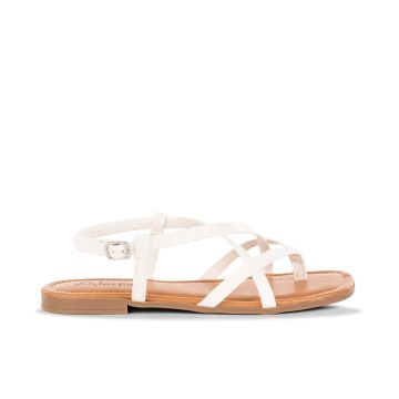 Sandali bassi bianchi da donna