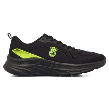 Sneakers da running uomo nere con dettagli fluo GymRun