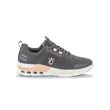 Sneakers donna grigie da running con suola chunky sagomata