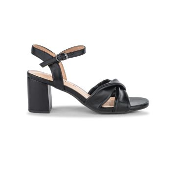 Sandali eleganti da donna neri con fasce incrociat