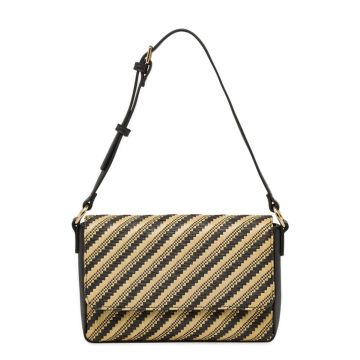 Borsa A Tracolla Donna In Pelle PU Con Spalliera Ricamata | Stile Bohémien Piccola Per Viaggi E Lavoro - Beige - 2