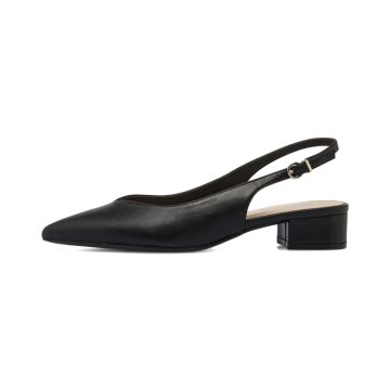 Decolletè slingback Alesya nere da donna a punta