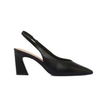 Decolletè slingback Alesya nere da donna a punta