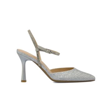 Decolletè argento glitter slingback Alesya da don