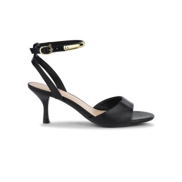 Sandali eleganti da donna neri con tacco medio 6 c
