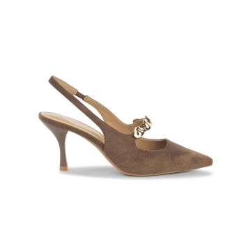 Decolletè slingback Alesya marroni a punta da don
