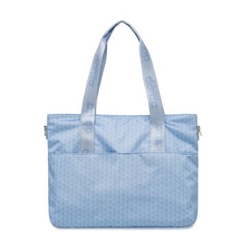 Shopper azzurra Dimensione Danza da donna con stampa multilogo e tasca