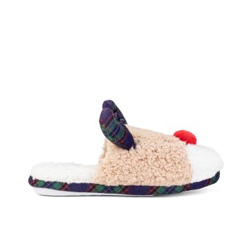 Ciabatte donna blu da casa a forma di renna