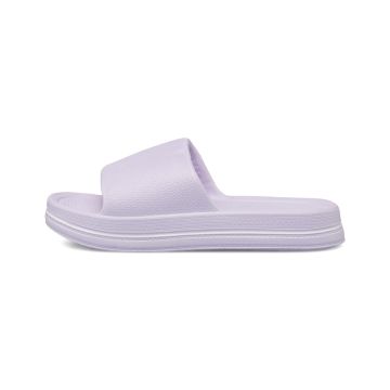 Ciabatte mare a fascia lilla da donna con suola platform Griff