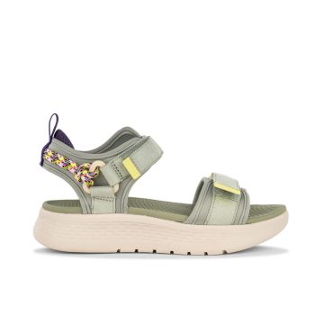 Sandali bassi sportivi grigi con platform da donna