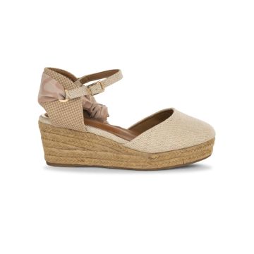 Campesine Jeep Spirit beige da donna con zeppa e n