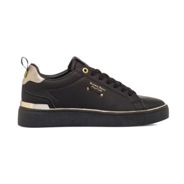Sneakers nere da donna con logo laterale e dettagli cromati