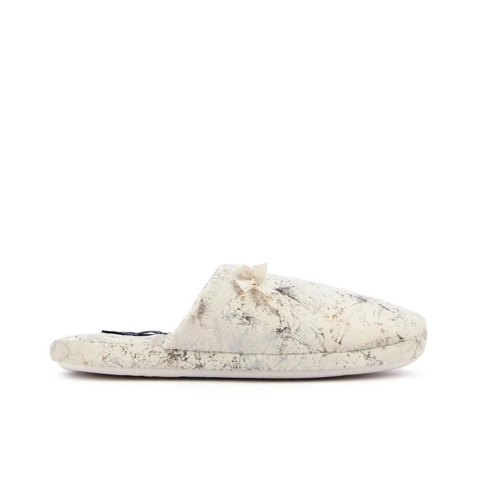 Ciabatte da casa bianche fantasia in tessuto