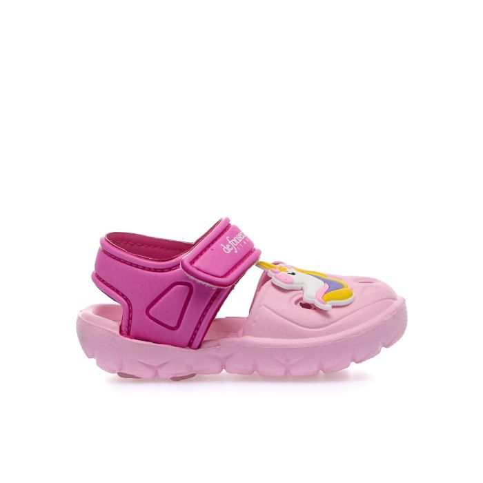 Sandali rosa da bambino in gomma da mare con velcro