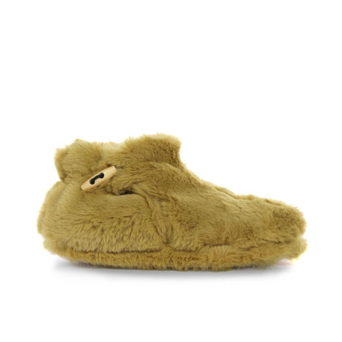 Pantofole casa gialle da donna in peluche