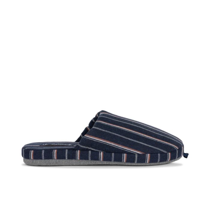 Ciabatte uomo blu da casa a righe