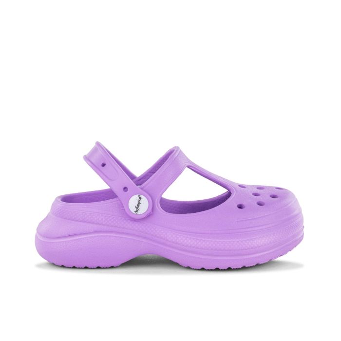 Ciabatte bambina viola da mare in gomma