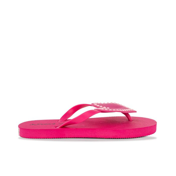 Ciabatte infradito mare fucsia da bambina con cuore
