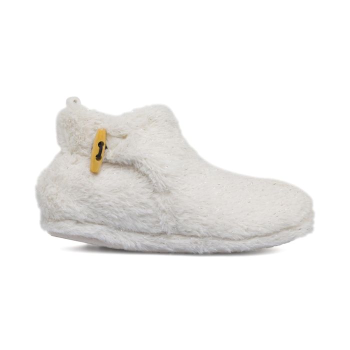 Pantofole bianche da donna in peluche