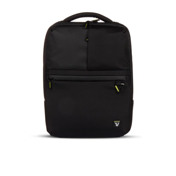 Zaino da viaggio nero con tasche frontali