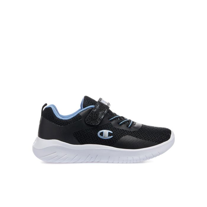 Sneakers da ginnastica nere  con dettagli a contrasto Softy Evolve da bimba