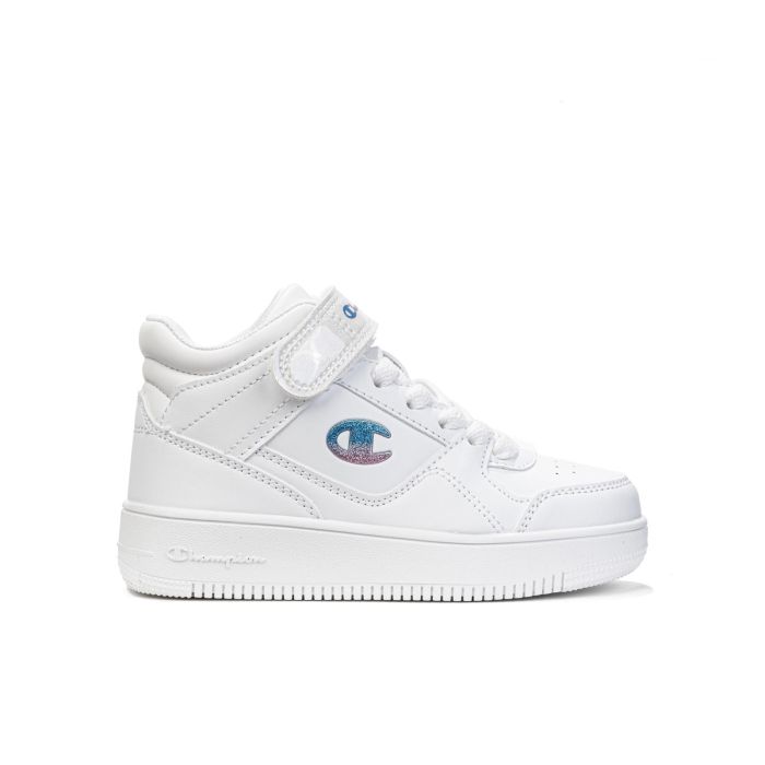 Sneakers alte basket bianche da bambina Rebound Mid con strappo