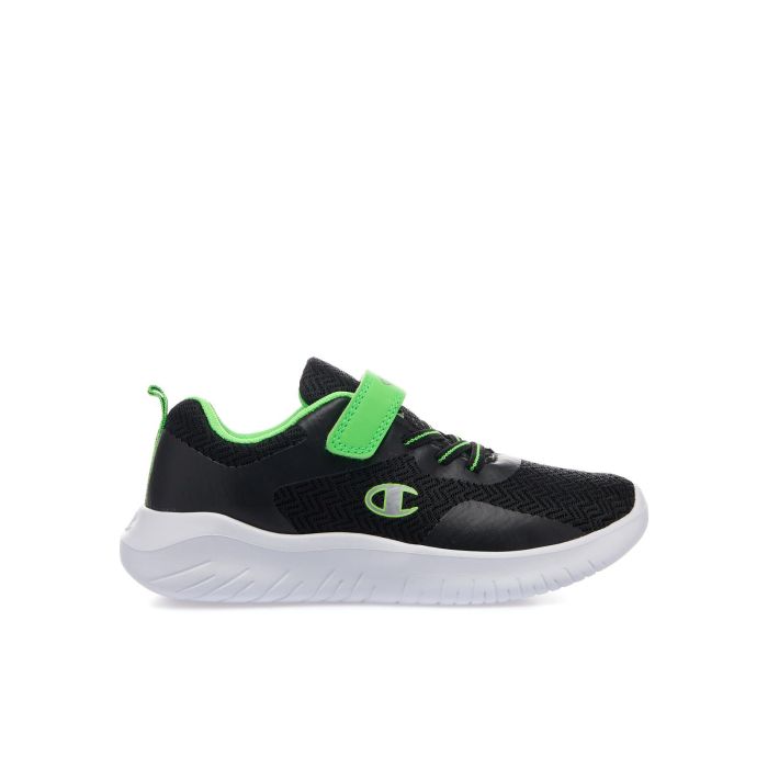 Sneakers da ginnastica nere  con dettagli fluo Softy Evolve da bimbo