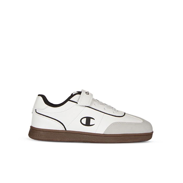 Sneakers bianche tennis da bimbo con strappo