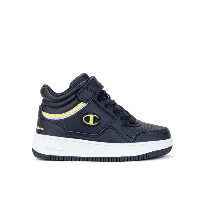 Sneakers bimbo alte da basket blu Rebound Mid con velcro e lacci