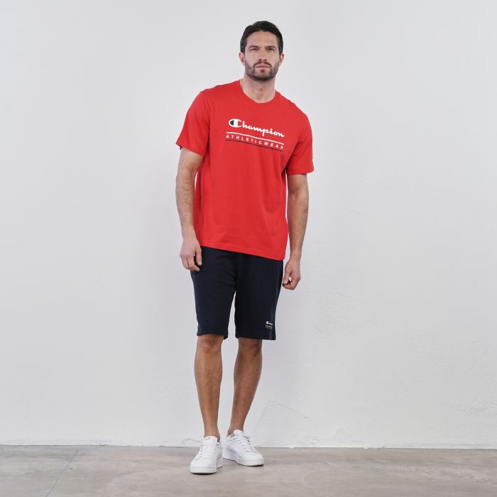 Pantaloncini blu sportivi da uomo con logo