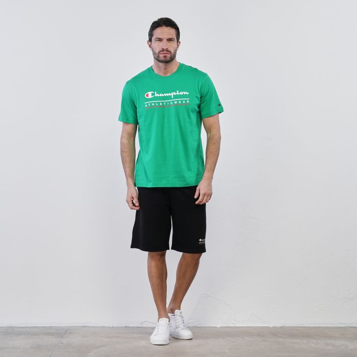 Pantaloncini neri sportivi da uomo con logo