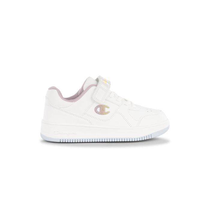 Sneakers basket bianche da bambina Rebound Low con lacci e velcro