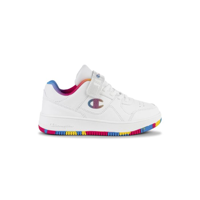 Sneakers basket bianche da bambina Rebound Low con velcro e lacci
