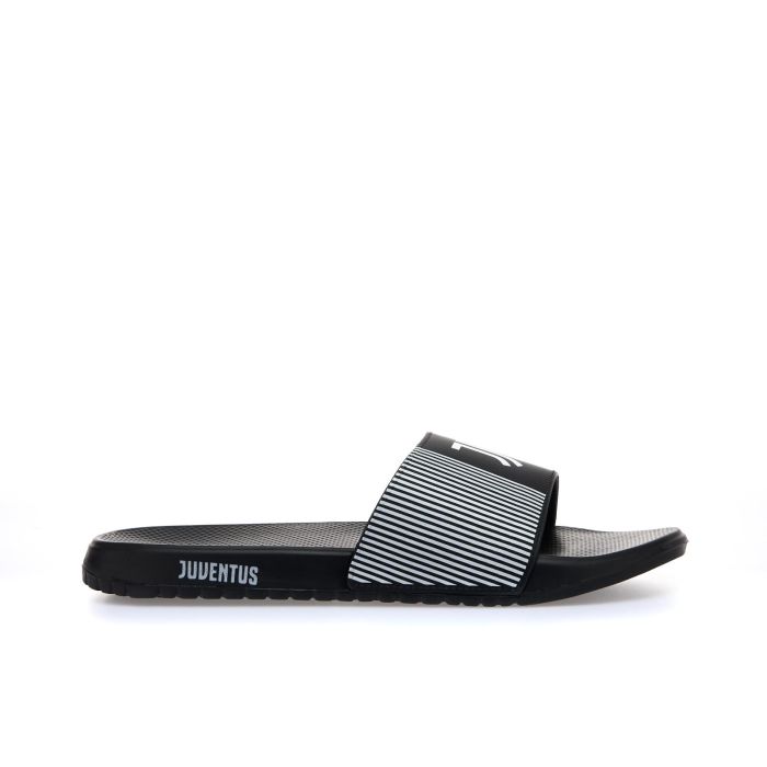 Ciabatte nere in gomma da mare con stemma juventus