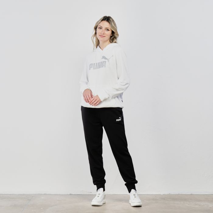 Pantaloni sportivi neri con tasche e polsini