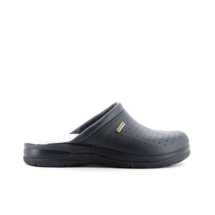 Ciabatte sanitarie blu in pelle