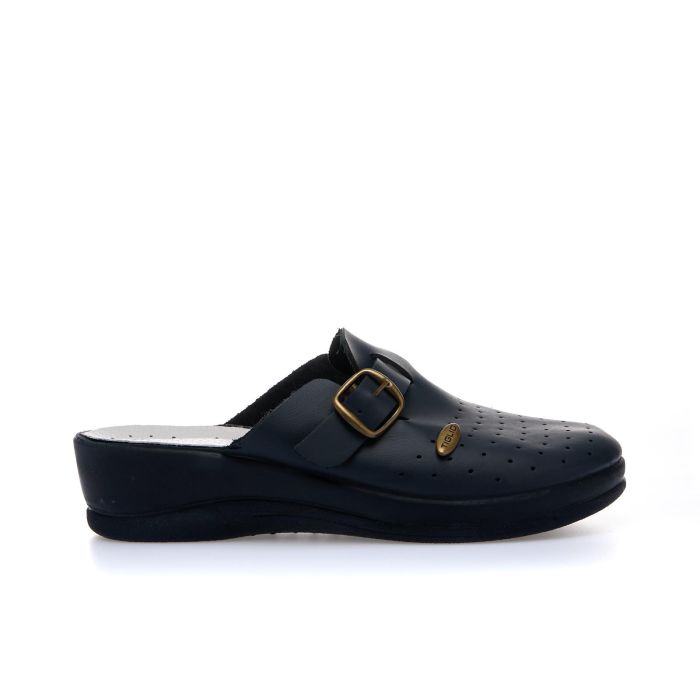 Ciabatte sanitarie blu da donna in pelle