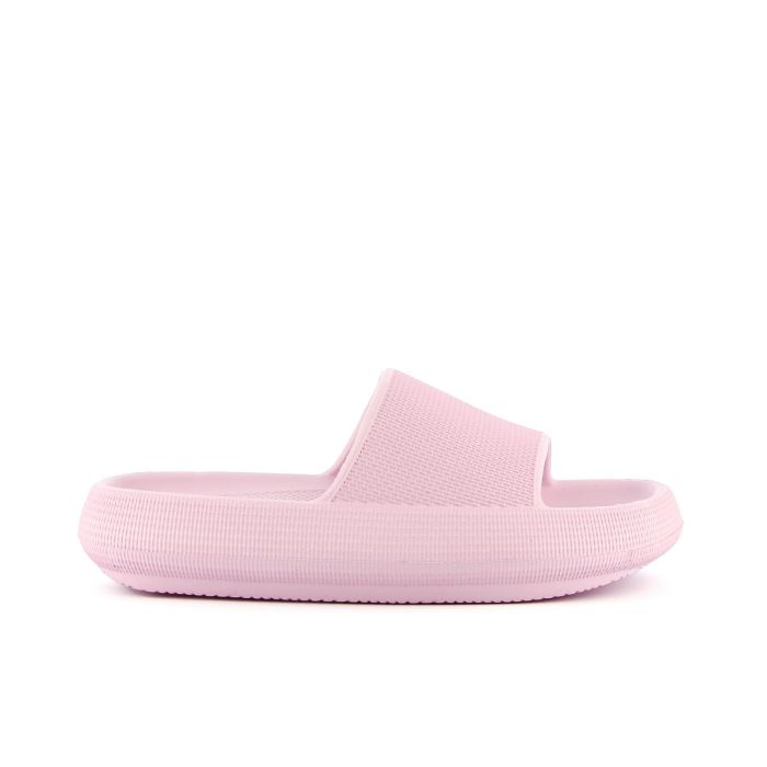 Ciabatte rosa in gomma con platform