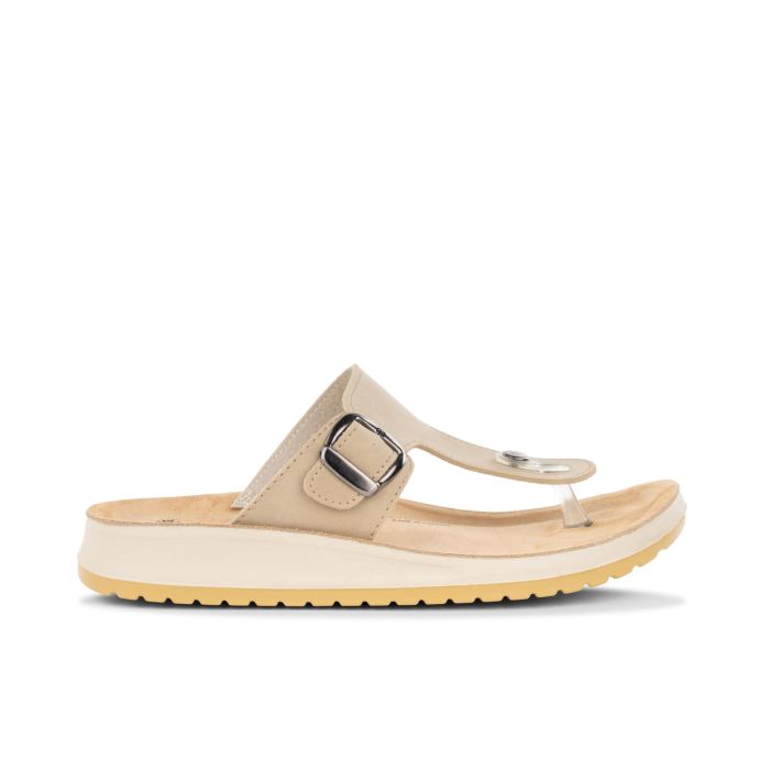 Ciabatte casual beige da donna modello infradito