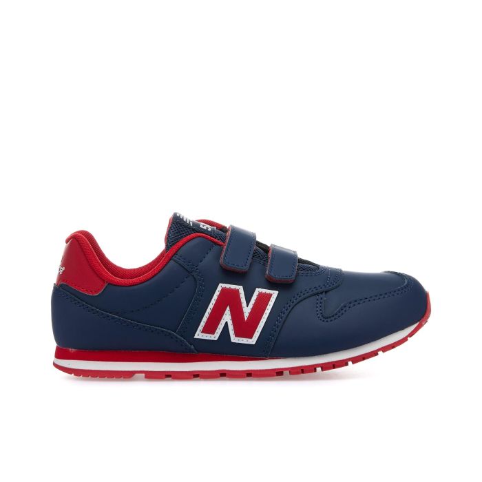 Sneakers bambino da ginnastica blu con velcro e logo