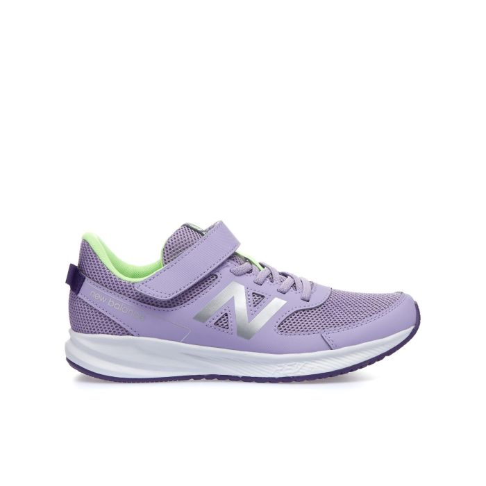 Sneakers running lilla da bambina YT570 con velcro