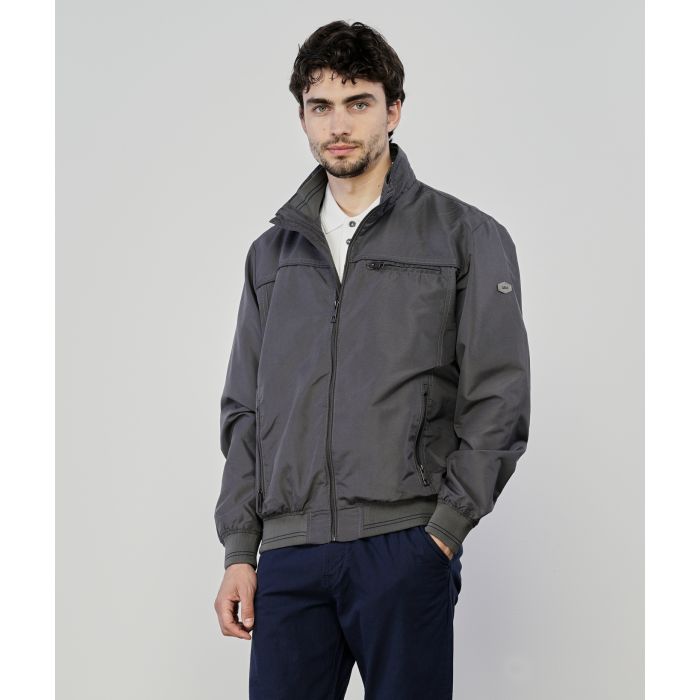 Giubbotto da uomo grigio con zip