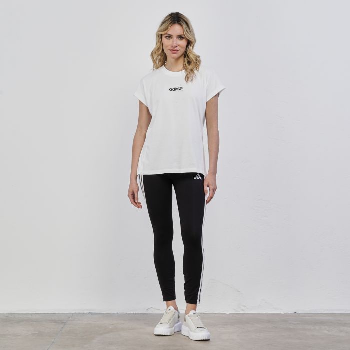 Leggins neri sportivi da donna con bande laterali a contrasto