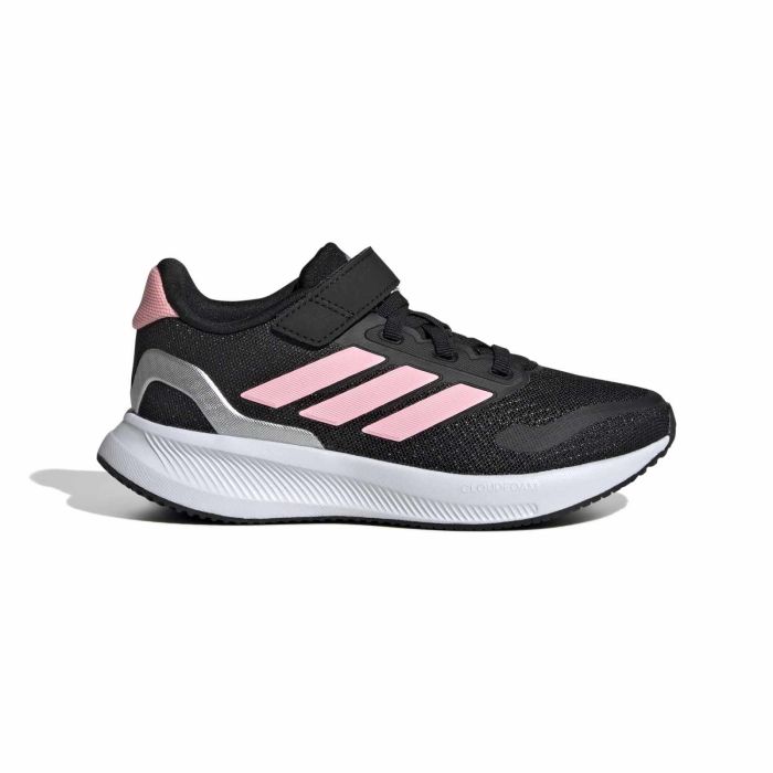 Sneakers da ginnastica nere da bambina Runfalcon 5 con lacci e velcro