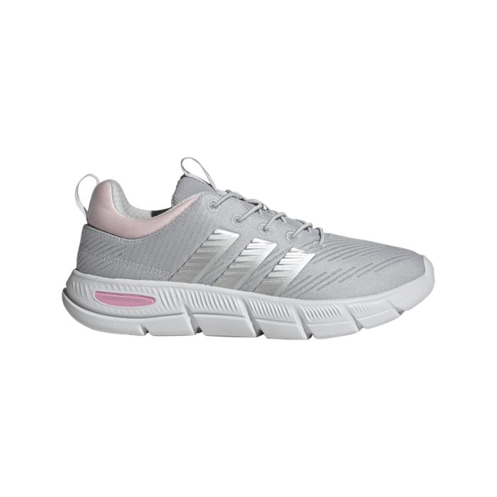 Sneakers donna grigie da palestra adidas Cloudfoam Flex Elastic Laces Shoes